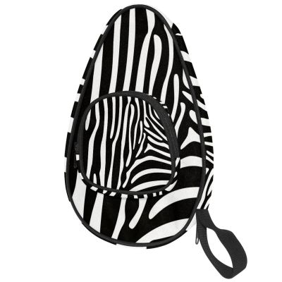 lcndlsoe Table Tennis Paddle Case with Zebra Pattern