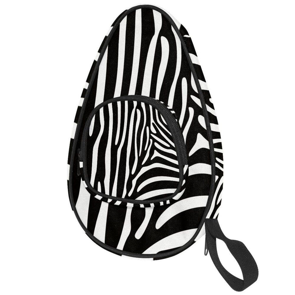 lcndlsoe Table Tennis Paddle Case with Zebra Pattern