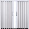 Modern Double Accordion Sliding Closet Door with Lock, Keys, and Handle, White Aluminum Interior Door for Basement, Patio, or Pergola, 80 in Tall, 53 × 80 in view 1
