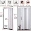 Modern Double Accordion Sliding Closet Door with Lock, Keys, and Handle, White Aluminum Interior Door for Basement, Patio, or Pergola, 80 in Tall, 53 × 80 in view 2
