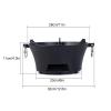 Portable Cast Iron Charcoal Grill for Outdoor Cooking, Camping, Backyard, Garden, and Backpacking, 28 cm/11 in view 2
