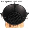 Portable Cast Iron Charcoal Grill for Outdoor Cooking, Camping, Backyard, Garden, and Backpacking, 28 cm/11 in view 4