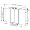 Large Steel Garden Shed with Bike Rack, Gray, 257 x 205 x 178 cm view 2