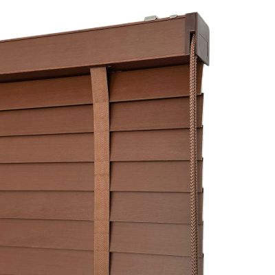 HUHJYUGE Wooden Blinds, Light-Filtering and Blackout Horizontal Blinds, 50 mm Adjustable Slats, 130 x 200 cm