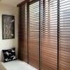 HUHJYUGE Wooden Blinds, Light-Filtering and Blackout Horizontal Blinds, 50 mm Adjustable Slats, 130 x 200 cm view 2