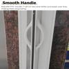 Custom-Size Gray PVC & Acrylic Concertina Door with Handle, 42 × 80 in (106 × 203 cm) view 4