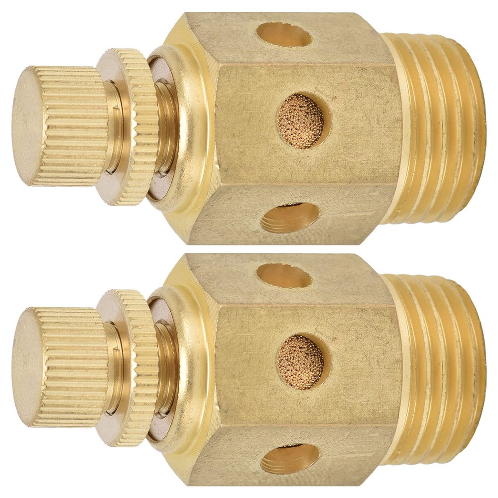 Pneumatic Brass Air Exhaust Muffler, Adjustable Gas Silencer, 1/2 in PSC-04