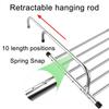 Stainless Steel Clothesline for Indoor and Outdoor Use, Retractable and Foldable Hanging Dryer view 3