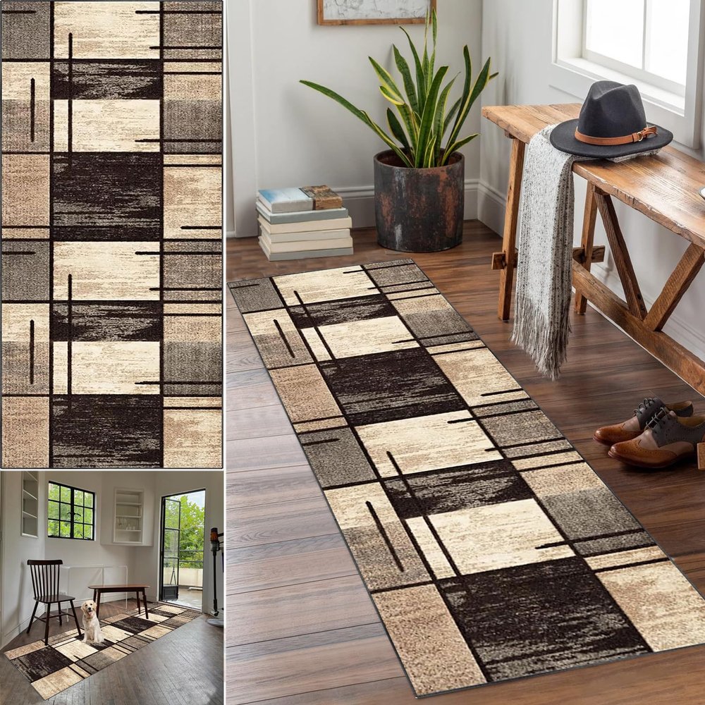 Kitchen Runner Rug, 70 x 100 cm, Washable, Stain-Resistant, for Kitchen, Bathroom, Hallway and Bedroom