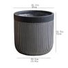 Black-and-White Striped Magnesium Clay Planter for Indoor Use view 2