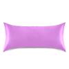 Decorative Satin Pillowcase, Solid Purple, King Size, 50.8 x 101.6 cm view 1