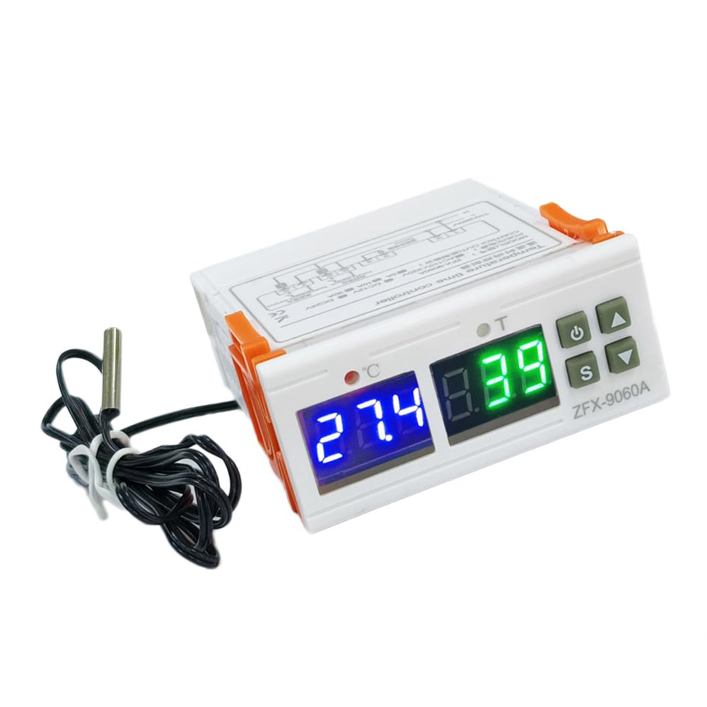 ZFX-9060A Digital Temperature Controller with Timer, AC 110–220 V, 10 A