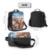 MKNAZ Shells on the Beach Printed Insulated Lunch Cooler Bag with Adjustable Shoulder Strap for Picnics, Office, and School view 2