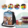MKNAZ Shells on the Beach Printed Insulated Lunch Cooler Bag with Adjustable Shoulder Strap for Picnics, Office, and School view 4