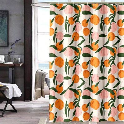 IHHGNB Cartoon Peach Shower Curtain, Waterproof Polyester, 183 x 230 cm