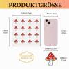 CREATCABIN 128 Mini Mushroom Stickers for Teachers, 2.5 cm Round Waterproof Self-Adhesive Stickers view 2