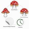 CREATCABIN 128 Mini Mushroom Stickers for Teachers, 2.5 cm Round Waterproof Self-Adhesive Stickers view 3