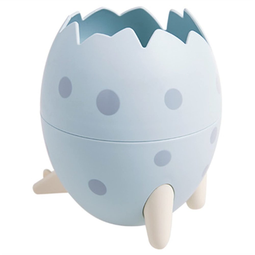 Desktop Organizer, 1-Piece Round Plastic Pen Holder with Cute Dinosaur Egg Design