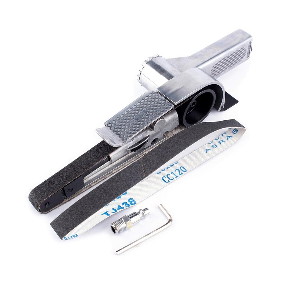 Pneumatic Air Belt Sander, 520 × 20 mm, for Air Compressors, Woodworking, Sanding and Polishing