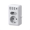 TESSAN Dual Outlet Adapter with USB Ports, Gray view 1