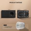 BSEED Matte Light Switch with Receptacle, 2-Way, Horizontal Mount Only, C Series, 1-Gang, 150 mm, Black view 3