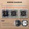 BSEED Matte Light Switch with Receptacle, 2-Way, Horizontal Mount Only, C Series, 1-Gang, 150 mm, Black view 4