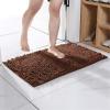 Surwin Chenille Bath Mat, Non-Slip, Soft and Absorbent, Coffee, 50 x 80 cm view 1