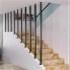 Adjustable Iron Stair Railing Post with Pivoting Mounting Bracket, Black, 210 cm view 2