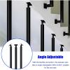Adjustable Iron Stair Railing Post with Pivoting Mounting Bracket, Black, 210 cm view 4