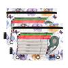 3-Ring Pencil Case with Zipper, Transparent, White, 2-Pack view 2