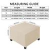 FANSU Ottoman Footstool Cover, Jacquard Stretch Slipcover, Soft Square Ottoman Protector, Washable, Light Gray, M view 2