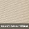 FANSU Ottoman Footstool Cover, Jacquard Stretch Slipcover, Soft Square Ottoman Protector, Washable, Light Gray, M view 4