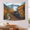 kaiyun Steam Locomotive Tapestry Wall Hanging, Vibrant Landscape Wall Decor, 150 x 200 cm view 3