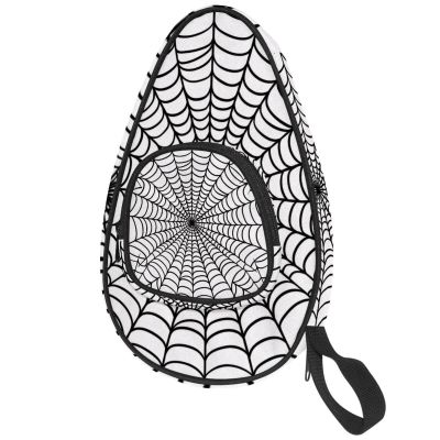 VAPOKF Table Tennis Paddle Case with Spider-Web Design, Holds 2 Paddles and 4–5 Balls