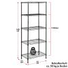 KARAT Metal Shelving Unit, 55 × 35 × 140 cm, Black Rocky, 19 mm view 2