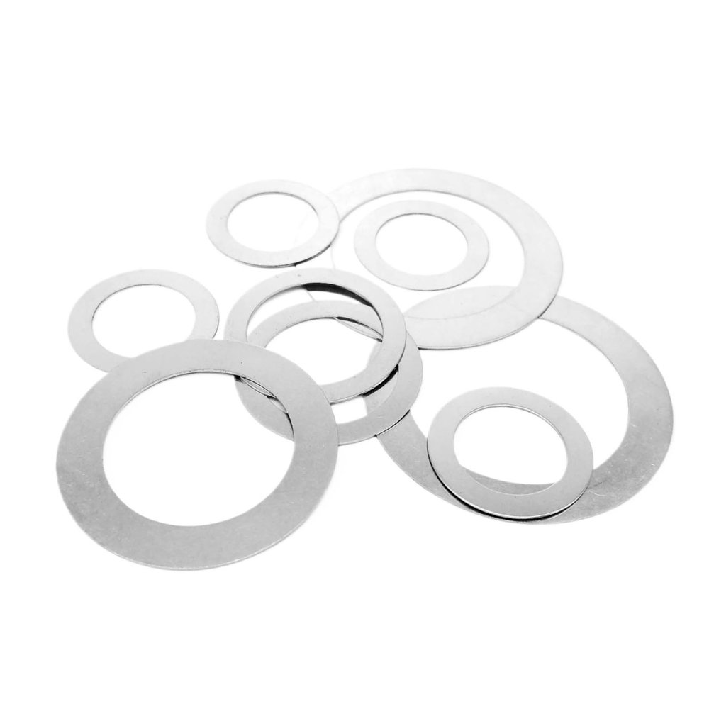 CSFFA DIN 988 304 Stainless Steel Ultra-Thin Precision Shim Washers, M3 × 6 mm, 0.1 mm Thick, 50-Pack