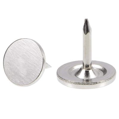 TA-VIGOR 50-Piece Heavy-Duty Flat-Head Upholstery Tacks, Decorative Push Pins for Walls, Furniture, Corkboards & Bulletin Boards, 9.5 mm x 10 mm, Silver