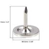 TA-VIGOR 50-Piece Heavy-Duty Flat-Head Upholstery Tacks, Decorative Push Pins for Walls, Furniture, Corkboards & Bulletin Boards, 9.5 mm x 10 mm, Silver view 2