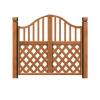 Brown Teak Wood Double Gate Set for Easy Installation view 1