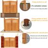 Brown Teak Wood Double Gate Set for Easy Installation view 4