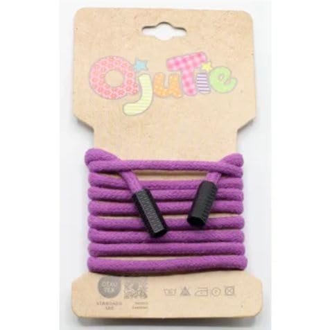 Hoodie Drawstring, 5 mm, Braided Cotton, 1.5 m, Violet