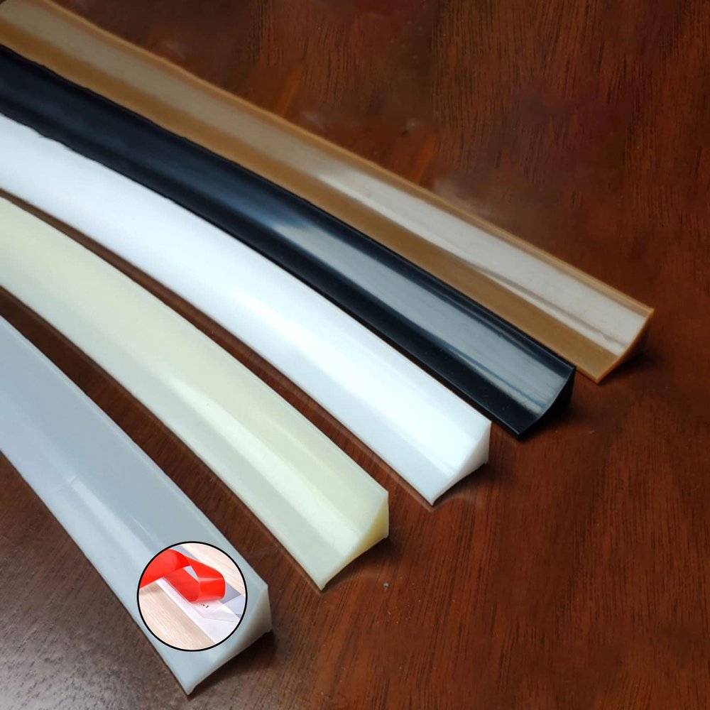 Silicone Threshold Barrier for Bathrooms, Water Dam, Shower, 60 x 400 cm, Self-Adhesive Retaining Strip for Wet/Dry Separation