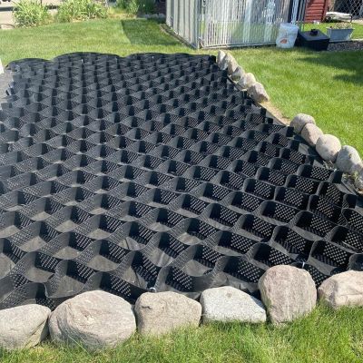 Robust Ground Grid for Gravel Slopes, Erosion Control, 5 cm Deep, 2 x 8 m