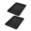 Black Shoe Trays, 2-Pack, Plastic for Entryways view 1