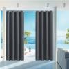 Outdoor Sun-Protection Curtain with Grommets, W160 x H250 cm, Dark Gray view 1