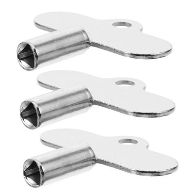 Angoily 3-Piece Radiator Bleed Key Set, Zinc Alloy, Silver-Tone, Compact and Lightweight