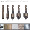 5-Piece HSS 5-Flute Countersink Drill Bit Set, 1/4 in to 3/4 in view 2