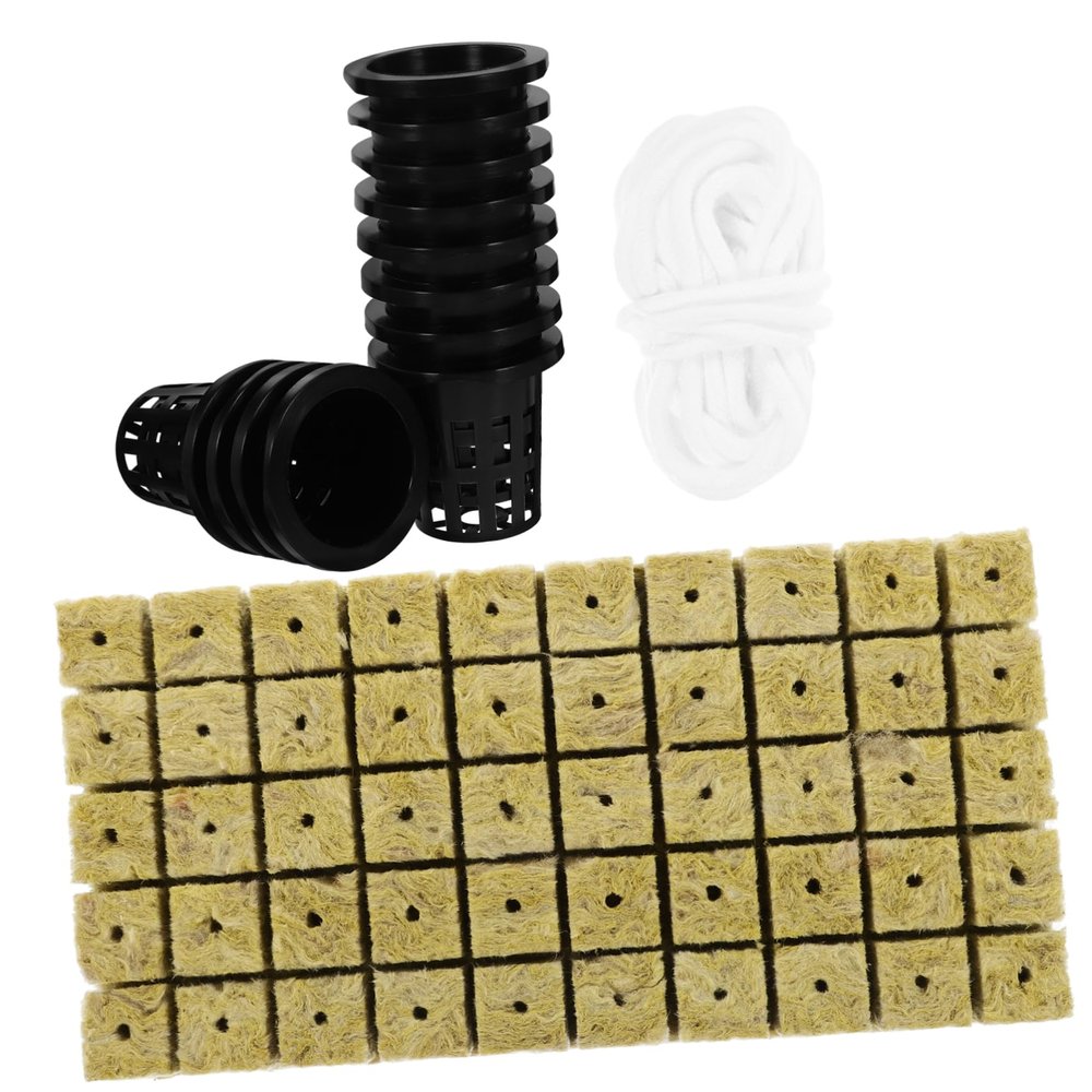 Hydroponic Growing Kit with Rockwool Cubes for Flowers and Vegetables