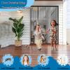 FYHDSH Magnetic Screen Door, Side-Opening, Adhesive Mount, Black-A, 190 x 210 cm view 2