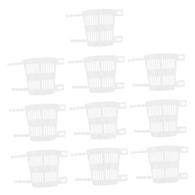 10-Pack Plastic Plant Pots with Drainage Holes and Smooth Surface